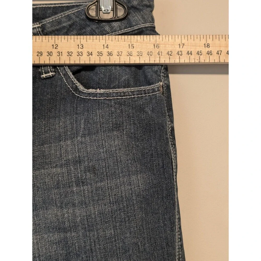 Ana Women's Jeans Size 10 Blue Cropped Capri Low Rise Dark Wash Denim 5 Pockets - Picture 4 of 13